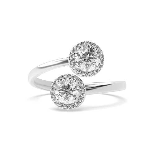 4 Prong Round Intertwined love Moissanite Engagement Rings