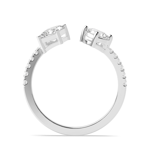 Radiant/Pear Shoulder set Moissanite Engagement Rings