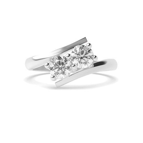 4 Prong Round Petit Moissanite Engagement Rings