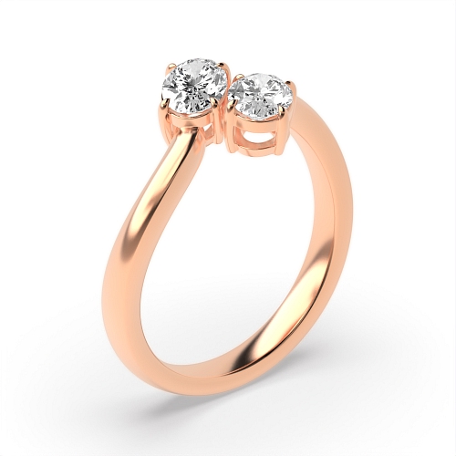 Oval Rose Gold A symphony of sparkle Toi Et Moi Engagement Rings