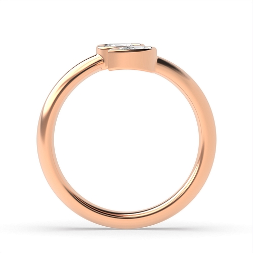 Prong Pear Rose Gold Modern and elegant design Toi Et Moi Engagement Rings