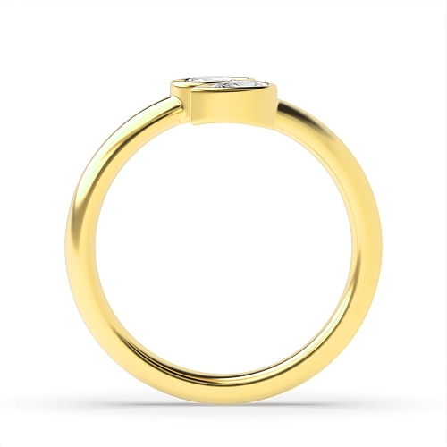 Prong Pear Yellow Gold Modern and elegant design Toi Et Moi Engagement Rings
