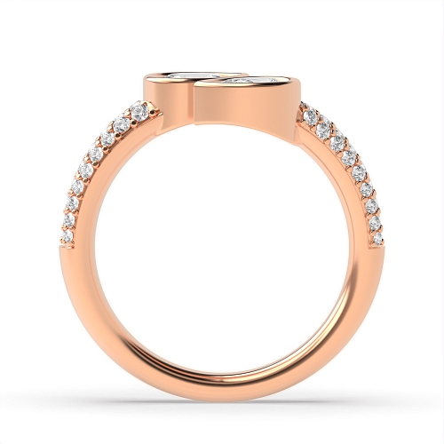 Prong Pear Rose Gold Sparkle and luxury Toi Et Moi Engagement Rings