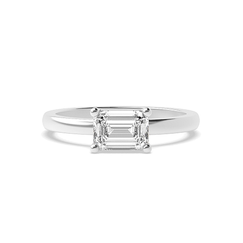 Platinum Mordern East-West Engagement Rings