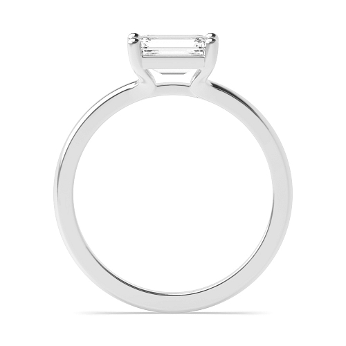 Platinum Mordern East-West Engagement Rings