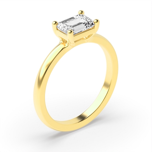 Yellow Gold Mordern East-West Engagement Rings