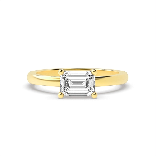 Yellow Gold Mordern East-West Engagement Rings