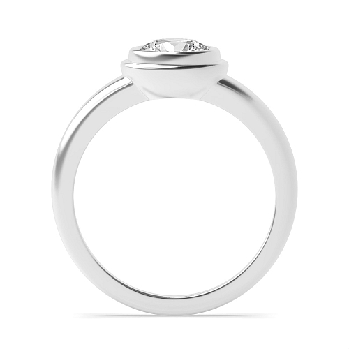 Round Rub over Engagement Rings