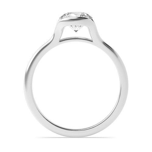 Bezel Setting Round Solstice Wave Engagement Rings