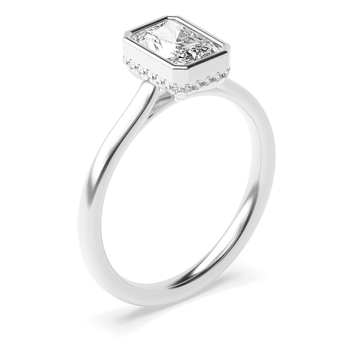 Bezel Setting Radiant Elevated Engagement Rings