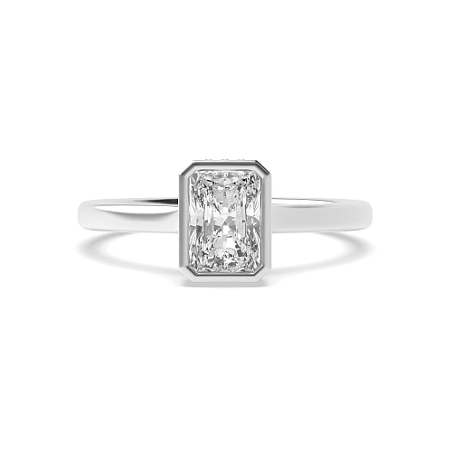 Bezel Setting Radiant Elevated Engagement Rings
