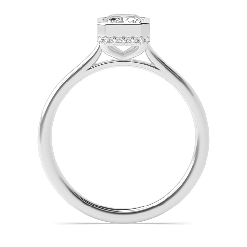 Bezel Setting Radiant Elevated Engagement Rings