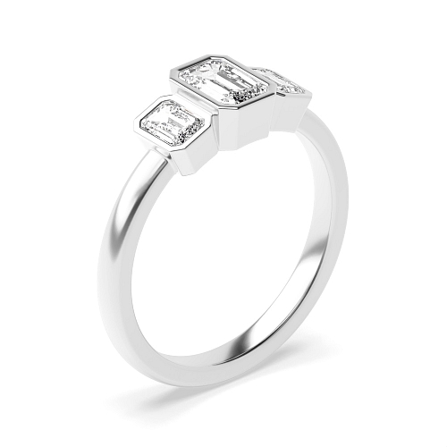 Emerald Skyline Trilogy Engagement Rings