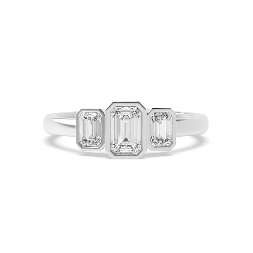 Emerald Skyline Trilogy Engagement Rings