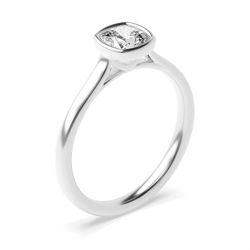 Bezel Setting Cushion Amora Engagement Rings
