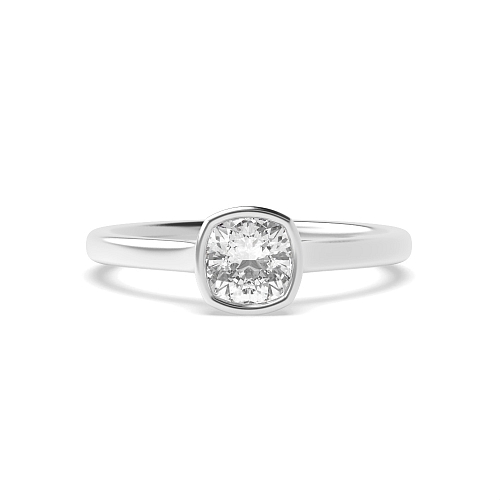 Bezel Setting Cushion Amora Engagement Rings