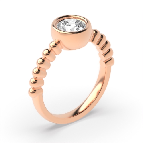 4 Prong Round Rose Gold Perpetual Engagement Rings