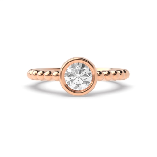 4 Prong Round Rose Gold Perpetual Engagement Rings