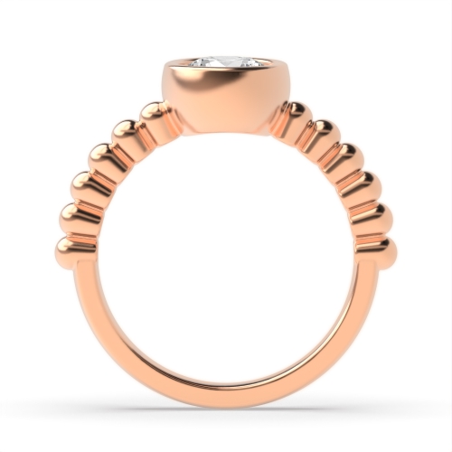 4 Prong Round Rose Gold Perpetual Engagement Rings