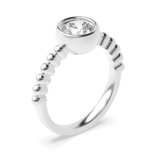 4 Prong Round Platinum Perpetual Engagement Rings