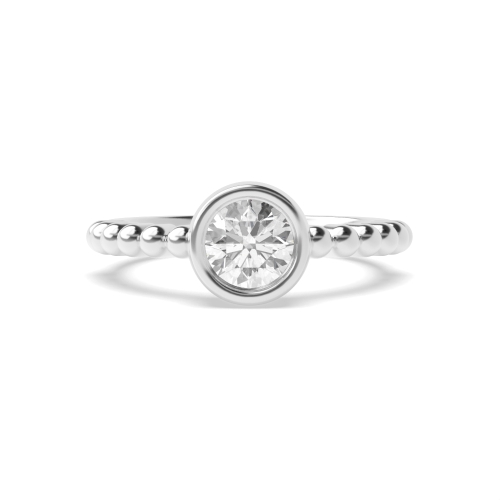 4 Prong Round Platinum Perpetual Engagement Rings