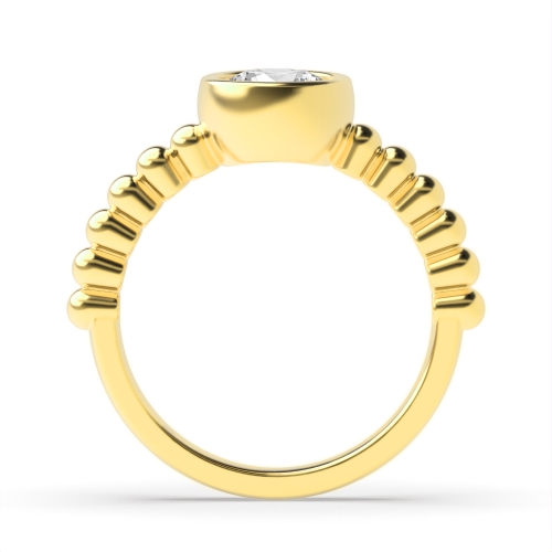 4 Prong Round Yellow Gold Perpetual Engagement Rings